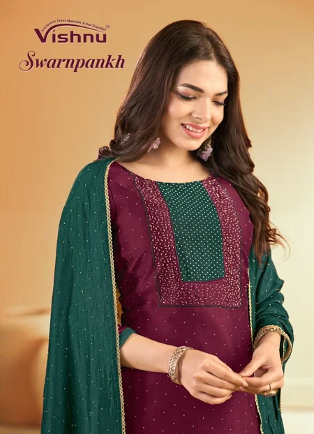Swarnpankh By Vishnu Vichitra Blooming Dress Material Wholesale Online